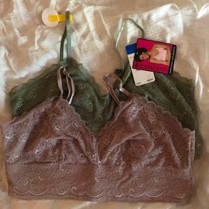 NWT Lily of France Lacy Bralettes Size XL